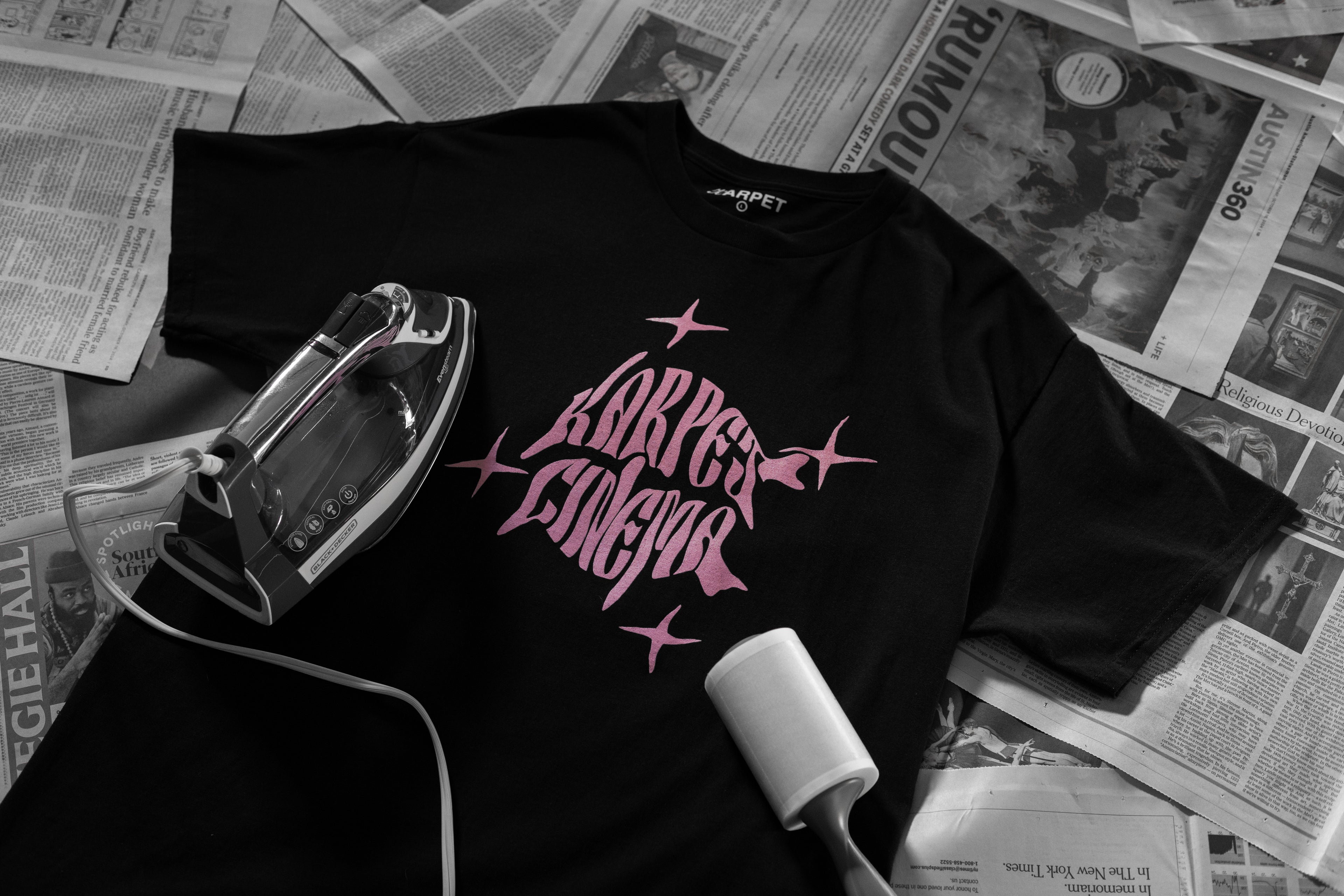 SMELL YOUR FLOWERS T-SHIRT(BLACK)