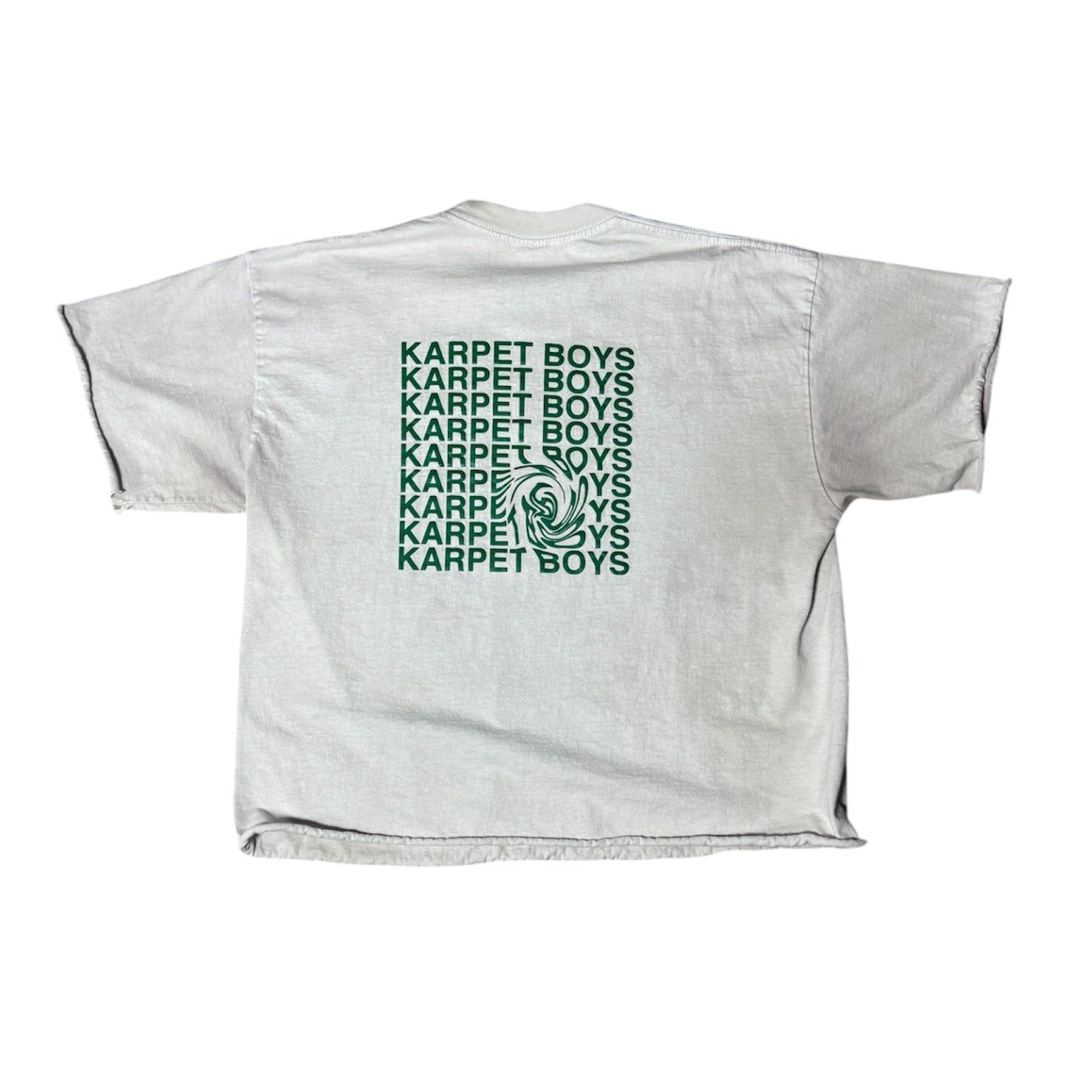 "karpet boys" cropped tee