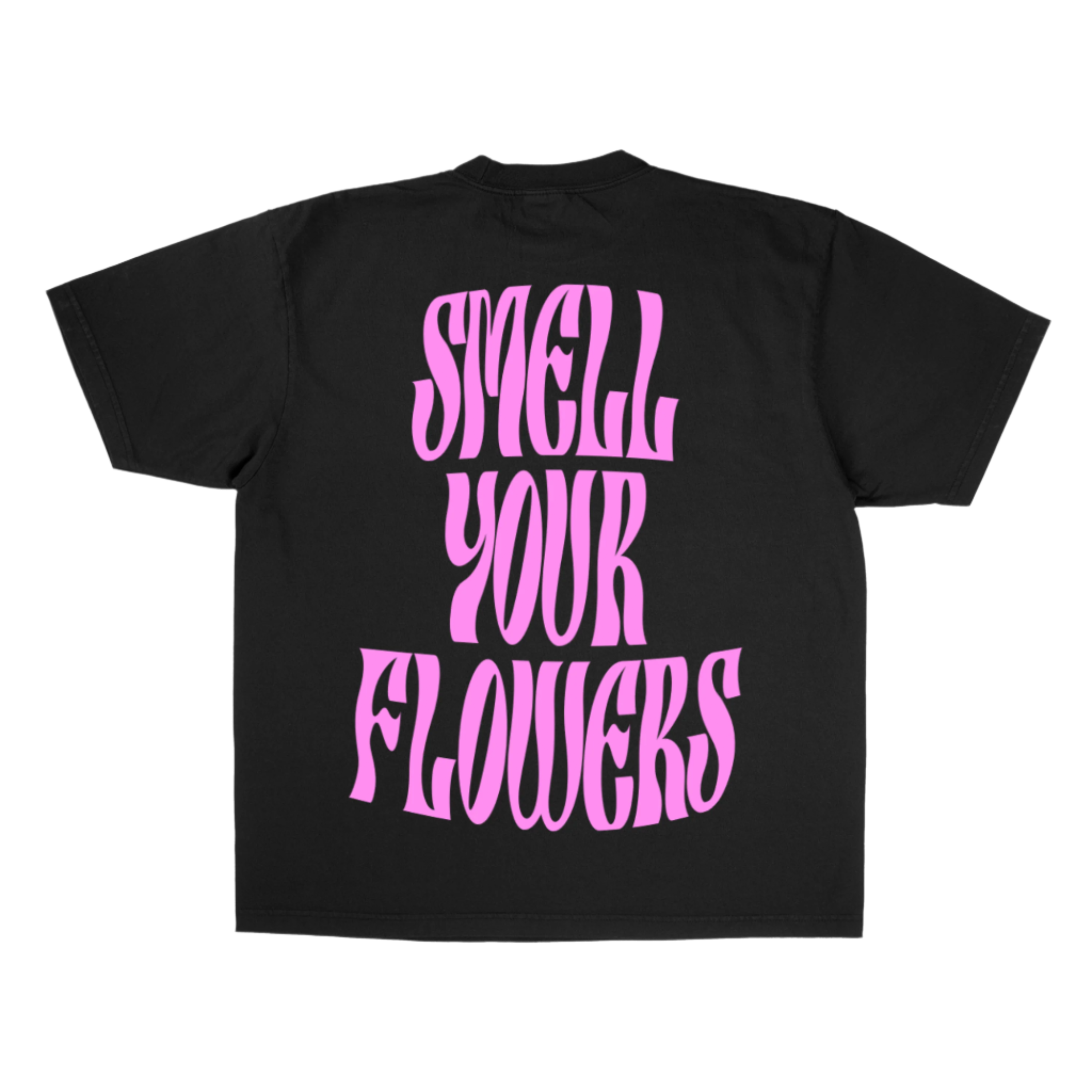 SMELL YOUR FLOWERS T-SHIRT(BLACK)