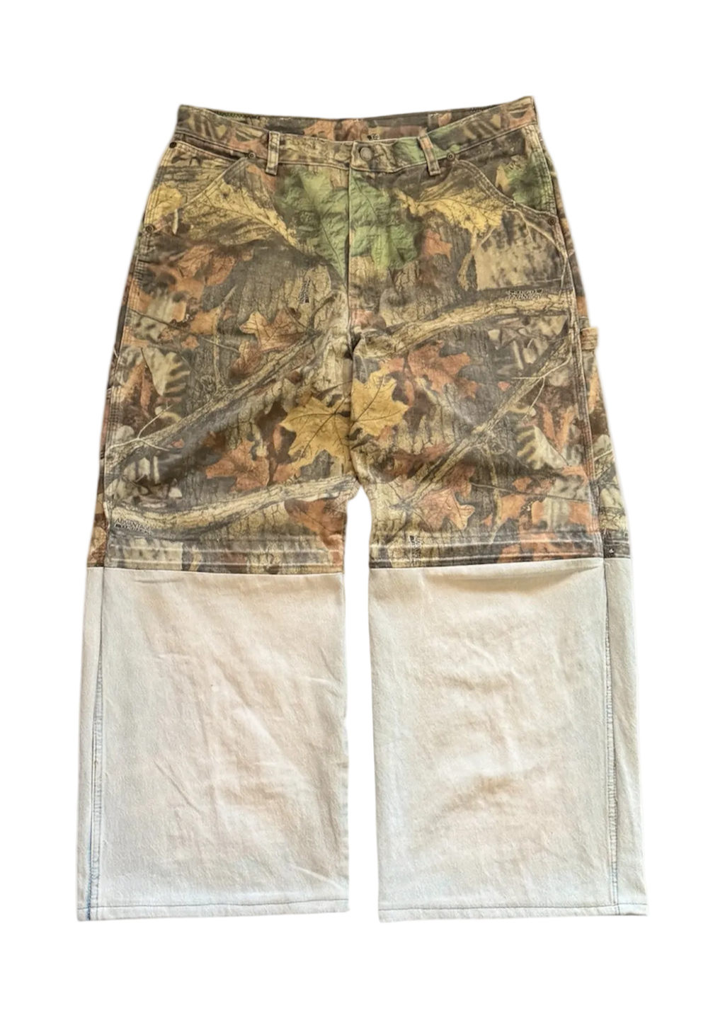 'HALF & HALF" CAMO/DENIM PANTS