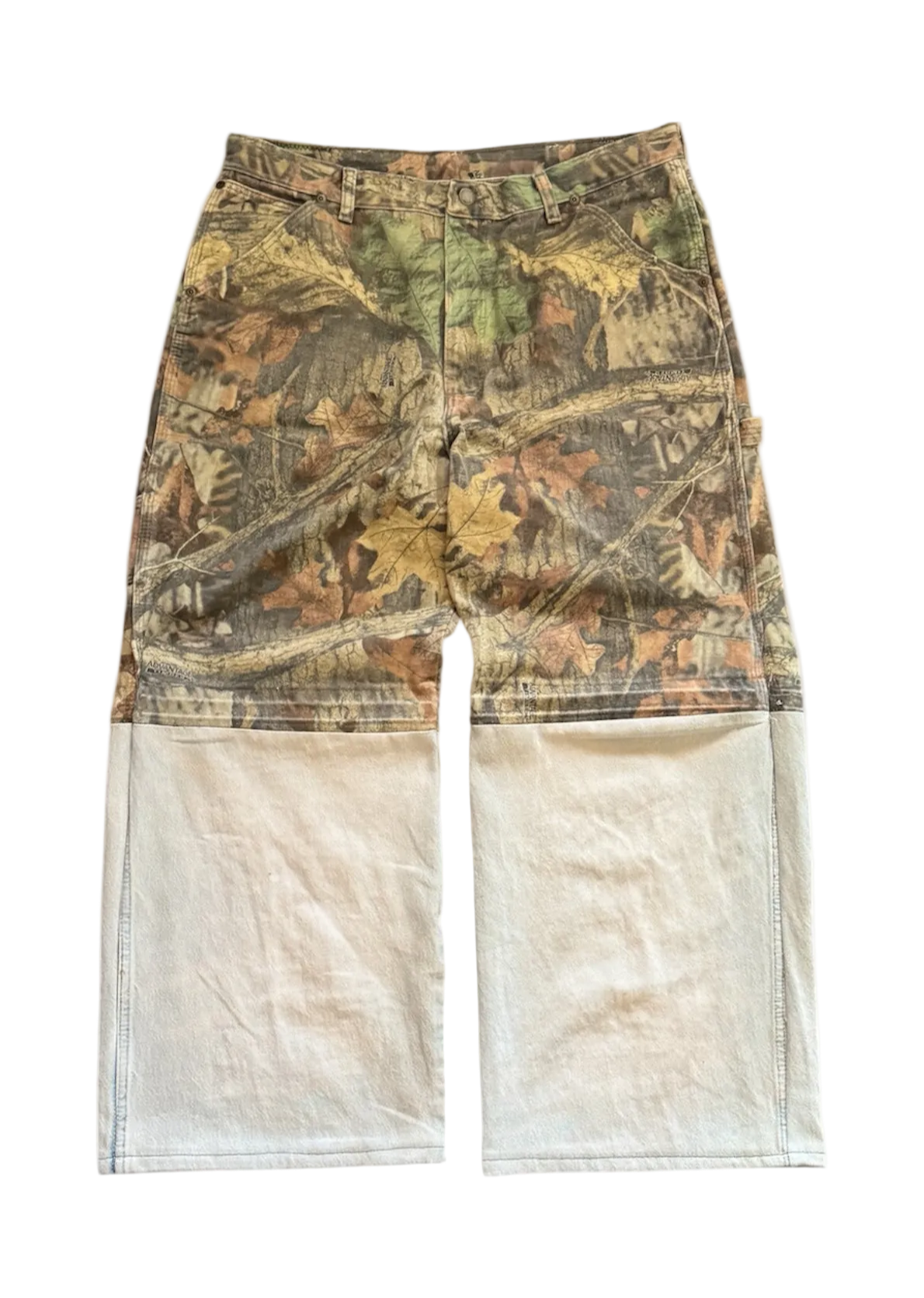 'HALF & HALF" CAMO/DENIM PANTS