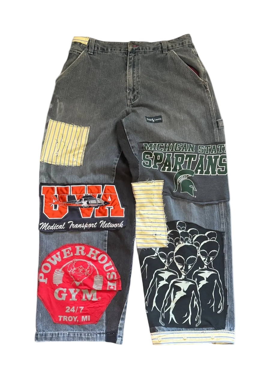 PATCHWORK BAGGY JEANS